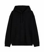 Black Plain Hoodie for Unisex